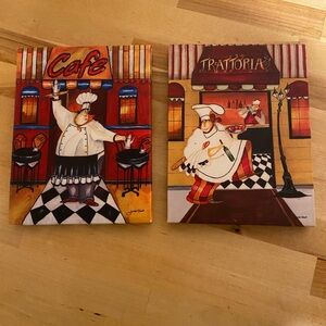 Pair of Cafe Chef Wall Art